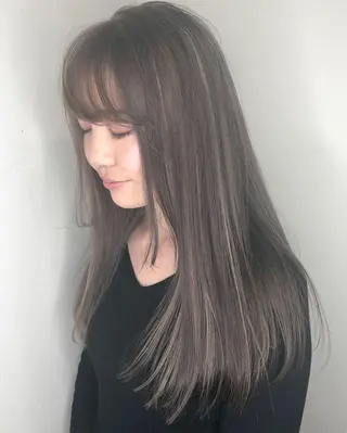 ロング カラー 佐藤 奈佳子 サトウ ナカコのヘアスタイル