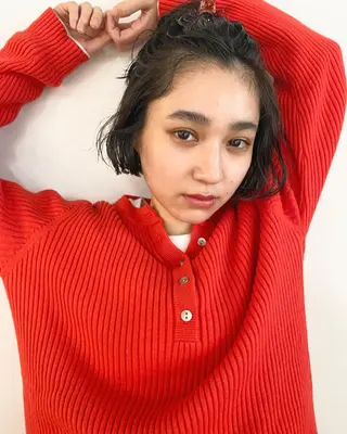 ショート カラー パーマ ヘアアレンジ メンズ キッズ パーマスタイル🔅 sayacaのヘアスタイル