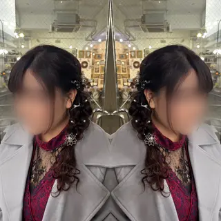 セミロング ヘアアレンジ ☻モエカ/ハイトーン アレンジ☻のヘアスタイル