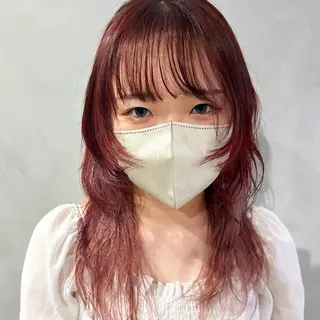 セミロング カラー デザインカラー/パー マ🦖外岡咲希🦖のヘアスタイル