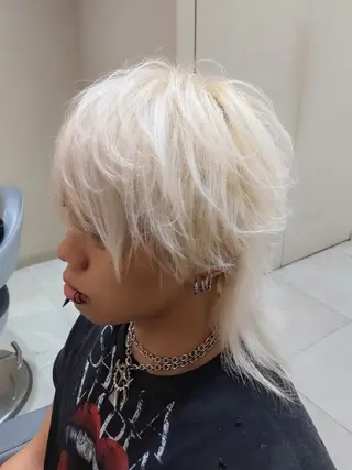 ミディアム ヘアアレンジ メンズ 🐺一ノ瀬 凌 / デザインウルフ🐺のヘアスタイル