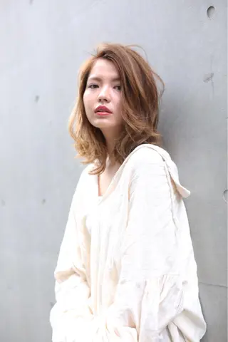 ミディアム カラー パーマ ヘアアレンジ 髪質改善/縮毛矯正/ ボブ/店長/槌矢圭悟のヘアスタイル