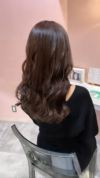 セミロング カラー RIYA❤︎ Aujuaソムリエのヘアスタイル
