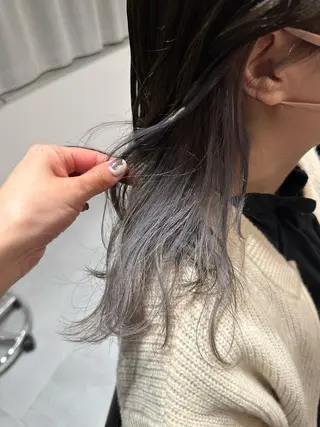 ロング カラー ヘアアレンジ 垢抜け韓国風ヘア カラーMIKUのヘアスタイル