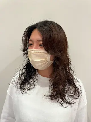 ロング パーマ 櫻井 莉子のヘアスタイル