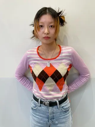 ショート カラー SALOWIN所属・ブリーチ✍️ ボブ✨レイヤーのヘアスタイル