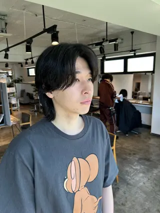 ショート パーマ メンズ become men's hair 名駅店所属・名駅/フェザーパーマ 韓国ヘア/森岡のヘアスタイル