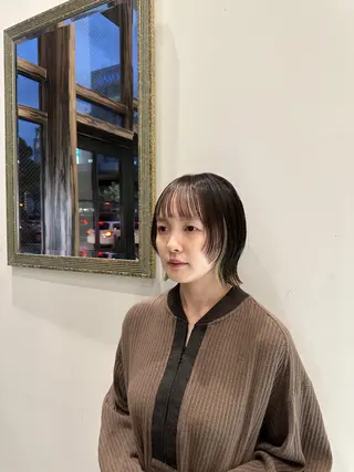 ショート 高槻裕二 ショートボブ縮毛矯正のヘアスタイル