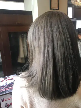 ミディアム カラー パーマ ヘアアレンジ MODEK's阿倍野 伊藤サダキのヘアスタイル