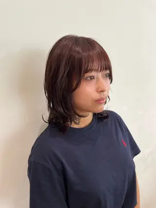 ミディアム 暖色カラー/似合わせ カット/名古屋/辻のヘアスタイル