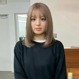 ミディアム カラー ブリーチ୨୧大阪梅田 タカシマリナ♡のヘアスタイル
