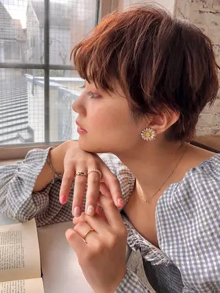 ショート パーマ さかい なつみのヘアスタイル