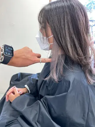 ミディアム カラー カラー職人/上川原 雄飛のヘアスタイル