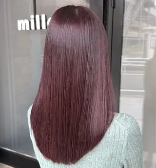 セミロング カラー 透明感カラー/パーマ 🌀アオノアユミのヘアスタイル