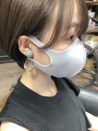 ショート カラー ヘアアレンジ 🤍清楚系 韓国レイヤー🤍拓朗のヘアスタイル
