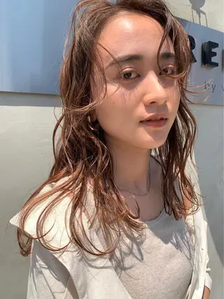 ミディアム カラー ヘアアレンジ ダブルカラー /まつ毛パーマ🎀のヘアスタイル