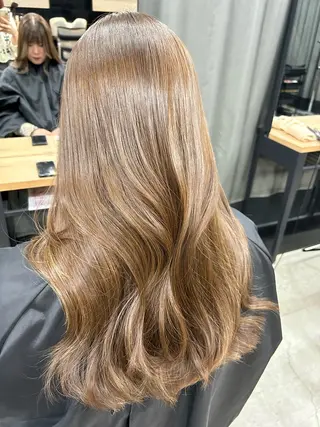 ロング 女性らしいモテヘア 韓国ヘアhikariのヘアスタイル