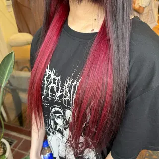 カラー インナーカラー🩵 角田紗雪のヘアスタイル