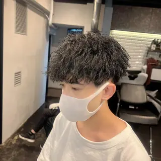 ショート カラー パーマ メンズ メンズ特化/パーマ/ メッシュ/竜成のヘアスタイル