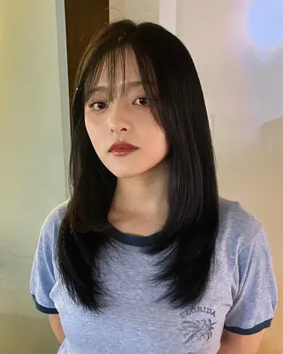 セミロング カラー 表参道/髪質改善・ 透明感 colorのヘアスタイル