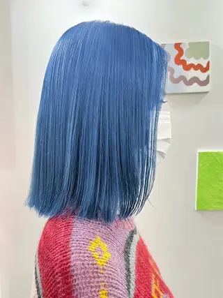 ミディアム ハイトーン×デザイン 似合わせ/Yoheiのヘアスタイル