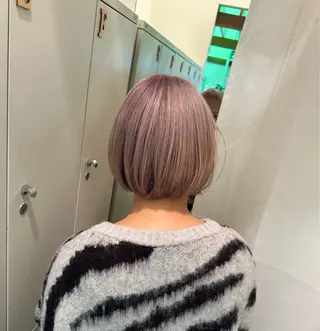 ミディアム カラー 茅ヶ崎/ハイトーン /レイヤーカットのヘアスタイル