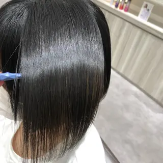 ミディアム パーマ ムトウセイマ/艶髪 /艶ケアWブリーチのヘアスタイル