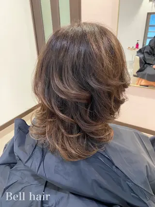 ミディアム カラー Bell hair所属・Bell hair 🎀個室ヘアサロンのヘアスタイル