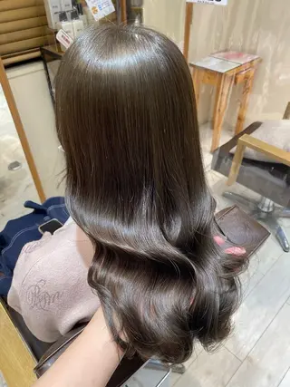 ロング カラー 韓国ヘア🩷束感まつ げパーマ🎀リノアのヘアスタイル