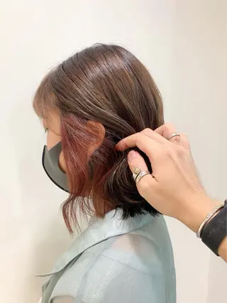 ミディアム カラー 縮毛矯正/髪質改善 /韓国風　山川春輝のヘアスタイル