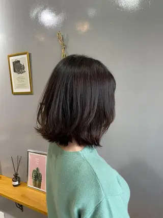 ミディアム 渡辺俊介 暗髪カラー /美髪矯正/髪質改善のヘアスタイル