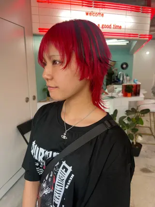 ショート 💥ウルフカット デザインあんな💥のヘアスタイル