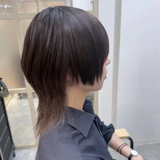 ミディアム カラー メンズ EMANON新宿南口所属・🦄中性ウルフ ☁️Shiori🦄のヘアスタイル