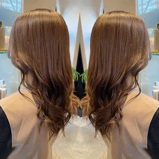 セミロング カラー 艶カラー吉祥寺🌸 KAZUEのヘアスタイル