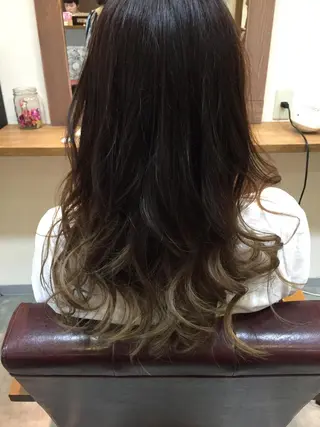 ロング カラー 透明感/ 美髪矯正/田中恭のヘアスタイル