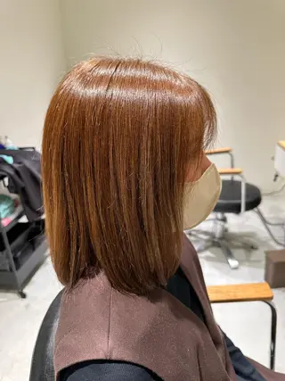 ミディアム カラー レイヤー/蟹江/ くすみカラー/川口のヘアスタイル