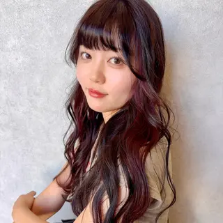 ロング カラー 村瀬 美来のヘアスタイル