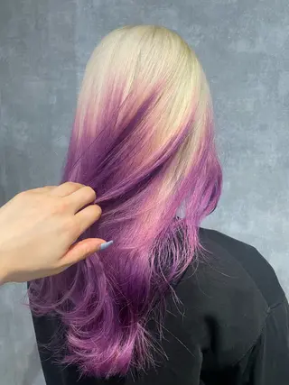 ロング カラー ヘアアレンジ 透明感カラー/推しカ ラー☁️JURAのヘアスタイル