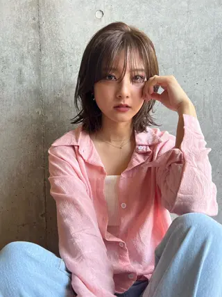 ミディアム 渋谷/暖色系カラー kotoha🍊のヘアスタイル