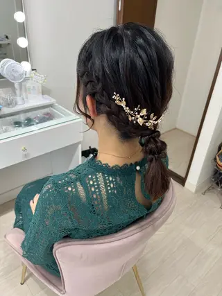 ミディアム ヘアアレンジ ヘアセットサロン /上坪愛美のヘアスタイル