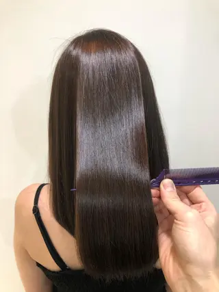 セミロング コテ巻き風パーマ/ 髪質改善/河島恭平のヘアスタイル