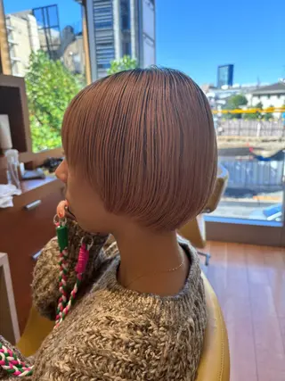 ショート 🎀調布仙川透明感オ リーブカラー干莉🎀のヘアスタイル