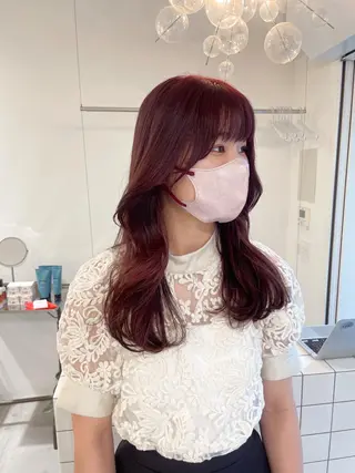 セミロング カラー Koto🌿 ブリーチなしカラーのヘアスタイル