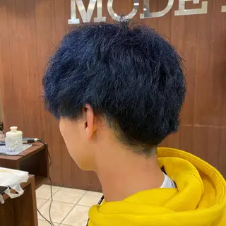 ショート 波巻きスパイラル/ メンズパーマ/ゆうひのヘアスタイル