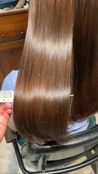 セミロング カラー パーマ ヘアアレンジ 艶カラー満足度100 %⭐️🍓喜美花🌷のヘアスタイル