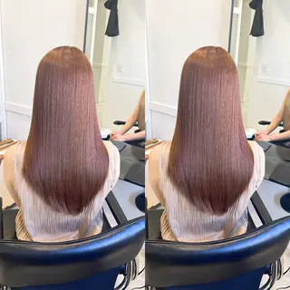 ロング 縮毛矯正/髪質改善 /レイヤー/韓国のヘアスタイル