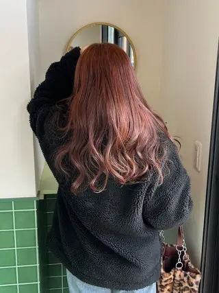 ロング カラー 本木下朋花/髪質 改善×ダブルカラーのヘアスタイル