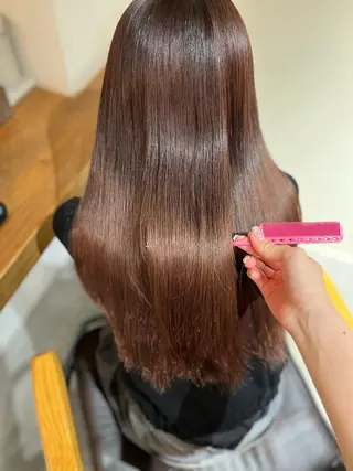 ロング 塩川ももこ/ 縮毛矯正/ヘアセットのヘアスタイル