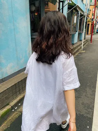 ミディアム パーマ クロエ新宿所属・❏アンニュイパーマ 川原畑 拓也❏のヘアスタイル