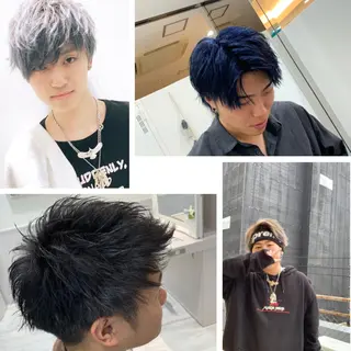 ショート ヘアアレンジ メンズ IwAsh中山所属・✂︎中山ブリーチ・ パーマ✂︎露木智也のヘアスタイル